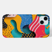 波状の図形のカラフルと線 Case-Mate iPhoneケース (裏面 (横))