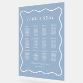 波状の埃の多い青色のア結婚クリルの座席表 アクリルサイン (傾斜)