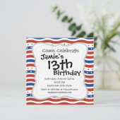 波状の星と縞模様 招待状 (スタンド正面)