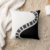 波状の曲がったピアノ鍵 クッション (ブランケット)