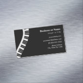 波状の曲がったピアノ鍵 マグネット名刺 (インサイチュ)