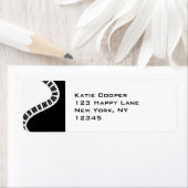 波状の曲がったピアノ鍵 ラベル (インサイチュ)