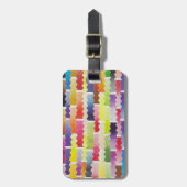 波状の水彩の見本 ラゲッジタグ (正面縦)