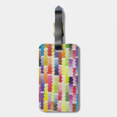 波状の水彩の見本 ラゲッジタグ (裏面縦)