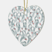 波状の糖尿病のリボン セラミックオーナメント (左)