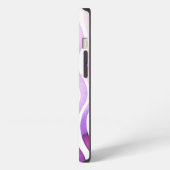波状の紫と緑の水色の線 iPhoneケース (左側面)