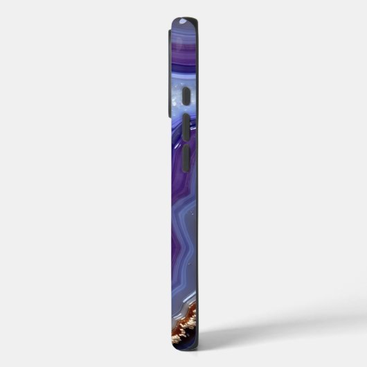 波状の紫と青の抽象芸術 Case-Mate iPhoneケース (裏面 / 左)