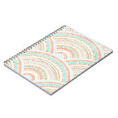 波状の継ぎ目のないパターン。ヴィンテージ清海波オーナメント ノートブック (左側)