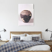 波状の線飾が付いた円光部の花瓶 キャンバスプリント (インサイチュ (寝室))