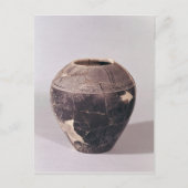 波状の線飾が付いた円光部の花瓶 ポストカード (正面)