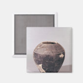 波状の線飾が付いた円光部の花瓶 マグネット (正面/裏面)