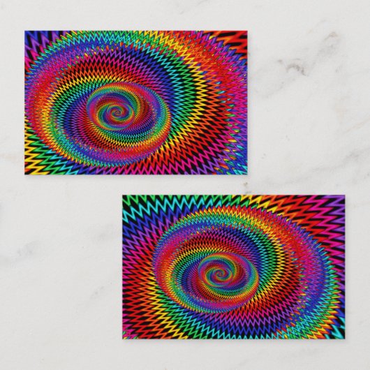 波状の虹のフラクタルの名刺 名刺 (正面/裏面)