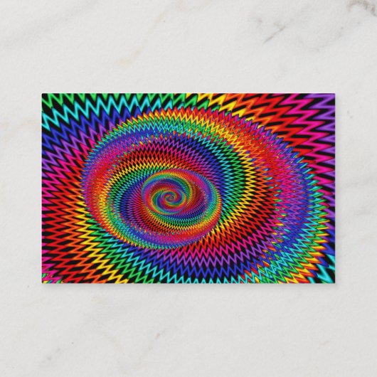 波状の虹のフラクタルの名刺 名刺 (裏面)