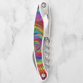 波状の虹の螺線形のコルクせん抜きの栓抜き ソムリエナイフ (裏面)