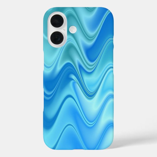 波状の青い抽象画 Case-Mate iPhoneケース (裏面)