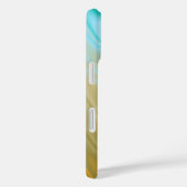 波状の青緑オレンジの抽象画 Case-Mate iPhoneケース (裏面 / 右)