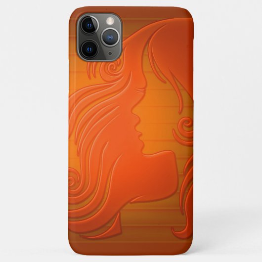 波状の髪の若い女性の美しいイラスト Case-Mate iPhoneケース (裏面)