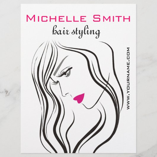 波状の髪型のブランディングアイコン チラシ (正面)