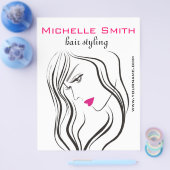 波状の髪型のブランディングアイコン チラシ (シングル)