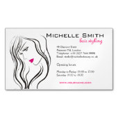 波状の髪型のブランディングアイコン マグネット名刺 (正面)