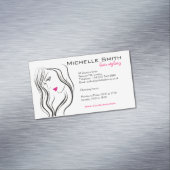 波状の髪型のブランディングアイコン マグネット名刺 (インサイチュ)