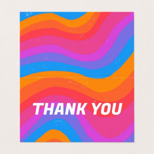 波状はっきりした虹の順序ありがとう割引Colorfu 名刺 (外部フラット)