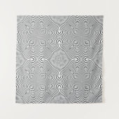 波状またはストライプ波状3D relの抽象芸術パターン タペストリー (正面)