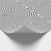 波状またはストライプ波状3D relの抽象芸術パターン ラッピングペーパー (角)