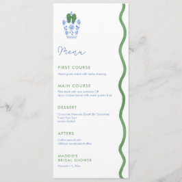 波状エレガント縁クリスマスウェディングシャワー メニュー