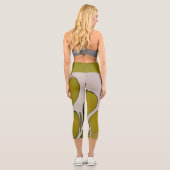 波状オリーブの薄い細胞 カプリレギンス (裏面)