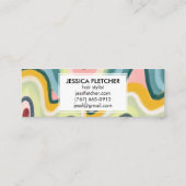 波状カラフルストライプミニマルカッコいい スキニー名刺 (裏面)