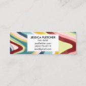 波状カラフルストライプミニマルカッコいい スキニー名刺 (裏面)