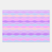 波状カラフルストライプ ラッピングペーパーシート (正面3)