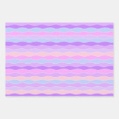 波状カラフルストライプ ラッピングペーパーシート (正面2)