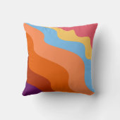 波状カラフル抽象芸術 クッション (裏面)
