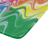 波状カラフル旋回パターン カッティングボード (角)