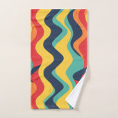 波状カラー バスタオルセット (ハンドタオル)