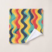 波状カラー バスタオルセット (ウォッシュタオル)