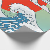 波状キ日本のャンバス印刷 ラッピングペーパー (角)