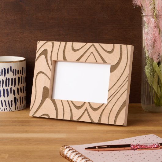 波状クールモダンファンキー4Davey レーザー彫刻フレーム (左)