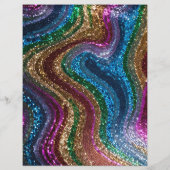 波状グリッター数々の色スクラップブック紙 (裏面)