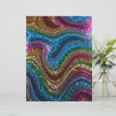 波状グリッター数々の色スクラップブック紙 (スタンド正面)