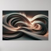 波状コンテンポラリーの将来の夕暮れ（ライト付き） ポスター (正面)