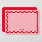 波状シンプル文具ノートカード ノートカード (正面/裏面)