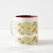 波状ストライプの – トンボ喜び：コーヒーマグ ツートーンマグカップ (正面左)