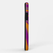 波状ストライプパターン（黄、紫） Case-Mate iPhoneケース (裏面/右)