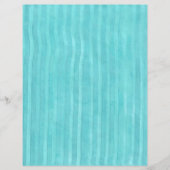 波状ターコイズとティール（緑がかった色）波状線スクラップブック紙 (正面)