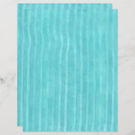 波状ターコイズとティール（緑がかった色）波状線スクラップブック紙