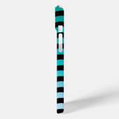 波状ターコイズストライプパターン Case-Mate iPhoneケース (裏面 / 左)