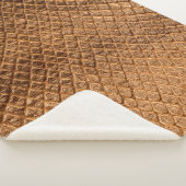 波状テクスチャの背景に青銅スネーク革 シェルパブランケット (3/4)